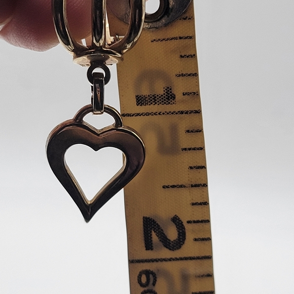 VTG Barclay Heart Dangle Earrings | Gold Tone | SIGNED - Picture 6 of 6